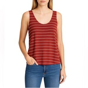 NEW…Market & Spruce Striped Twist Back Neck Tank Top